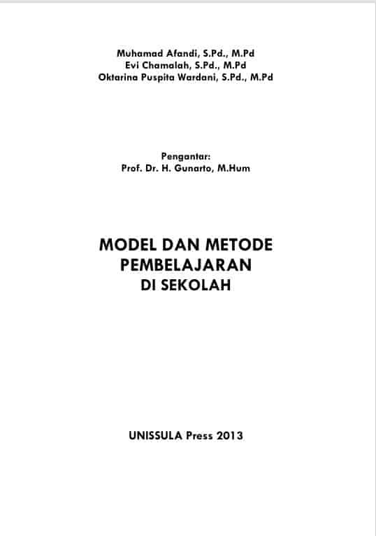 Model dan Metode Pembelajaran Muhammad Afandi dkk 2013